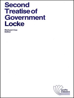 cover image of Second Treatise of Government
